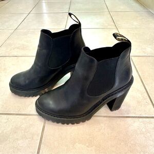 Dr. Martens “Hurston” Leather Heeled Chelsea Boots